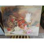 Стара средна картина масло на платно Испания. - 3766 - KA29
